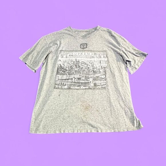 Supreme “Suprema” Graphic Tee – Heather Gray – Size L - Picture 1 of 3
